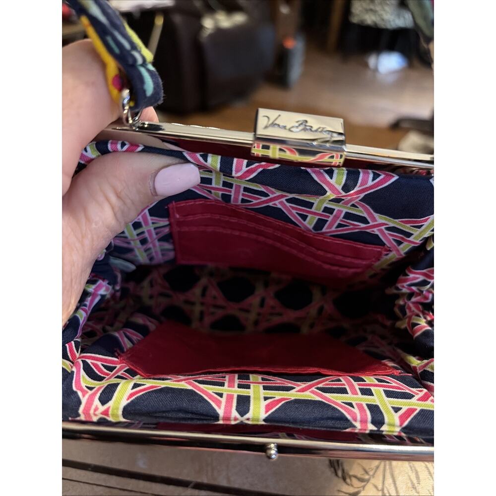 Vera Bradley Mini Frame Purse Small Handbag In Ribbons RARE!! - Picture 6 of 7